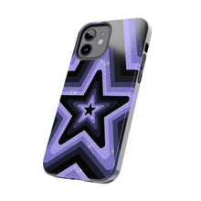 Load image into Gallery viewer, Black & Purple stars Tough iPhone Cases