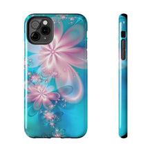 Load image into Gallery viewer, Pink & Blue fairy Flowers Tough iPhone Cases
