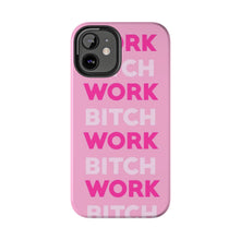 Load image into Gallery viewer, Work BTC Work , Pink Gloss Tough iPhone Cases