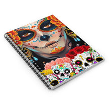 Load image into Gallery viewer, Day of the Dead Spiral Notebook - Ruled Line