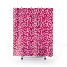 Load image into Gallery viewer, High Quality Hot Pink Leopard Shower Curtain