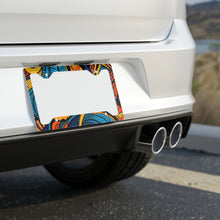 Load image into Gallery viewer, Abstract Blue Ankara Metal License Plate Frame