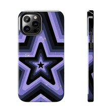 Load image into Gallery viewer, Black & Purple stars Tough iPhone Cases