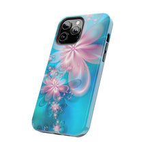 Load image into Gallery viewer, Pink & Blue fairy Flowers Tough iPhone Cases