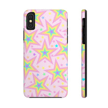 Load image into Gallery viewer, Rainbow stars, Light pink Tough iPhone Cases
