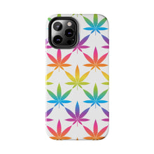 Load image into Gallery viewer, Rainbow Weed Leaf Tough iPhone Cases