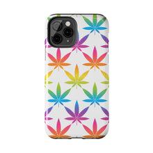 Load image into Gallery viewer, Rainbow Weed Leaf Tough iPhone Cases