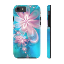 Load image into Gallery viewer, Pink & Blue fairy Flowers Tough iPhone Cases