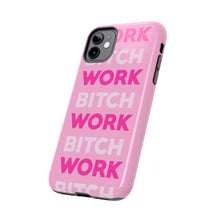 Load image into Gallery viewer, Work BTC Work , Pink Gloss Tough iPhone Cases