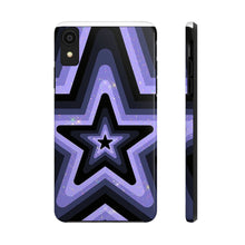Load image into Gallery viewer, Black & Purple stars Tough iPhone Cases