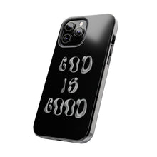 Load image into Gallery viewer, God is Good Black Gloss Tough iPhone Cases