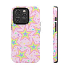 Load image into Gallery viewer, Rainbow stars, Light pink Tough iPhone Cases