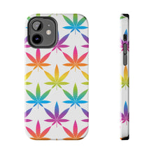 Load image into Gallery viewer, Rainbow Weed Leaf Tough iPhone Cases