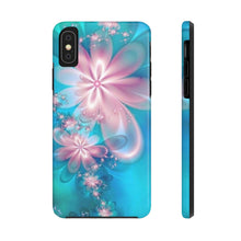 Load image into Gallery viewer, Pink & Blue fairy Flowers Tough iPhone Cases