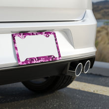 Load image into Gallery viewer, Pink Camo Metal License Plate Frame