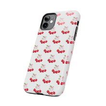 Load image into Gallery viewer, Bow of cherries white, Gloss Tough iPhone Case