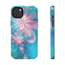 Load image into Gallery viewer, Pink & Blue fairy Flowers Tough iPhone Cases