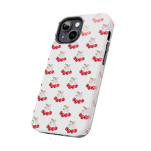 Load image into Gallery viewer, Bow of cherries white, Gloss Tough iPhone Case