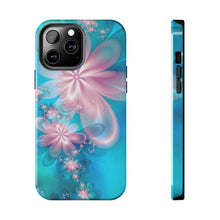 Load image into Gallery viewer, Pink & Blue fairy Flowers Tough iPhone Cases