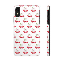 Load image into Gallery viewer, Bow of cherries white, Gloss Tough iPhone Case