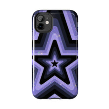 Load image into Gallery viewer, Black & Purple stars Tough iPhone Cases
