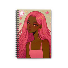 Load image into Gallery viewer, Pink Nikki Spiral Notebook - Ruled Line