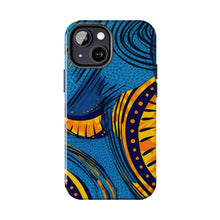 Load image into Gallery viewer, Ankara Blue Tough iPhone Cases