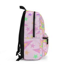Load image into Gallery viewer, Rainbow Stars, Light Pink Backpack
