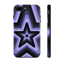 Load image into Gallery viewer, Black & Purple stars Tough iPhone Cases
