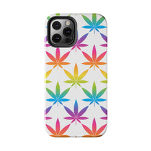 Load image into Gallery viewer, Rainbow Weed Leaf Tough iPhone Cases