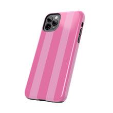 Load image into Gallery viewer, Pink stripes Tough iPhone Cases