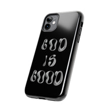 Load image into Gallery viewer, God is Good Black Gloss Tough iPhone Cases