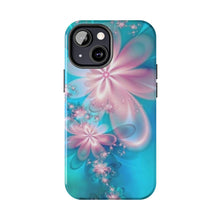 Load image into Gallery viewer, Pink & Blue fairy Flowers Tough iPhone Cases