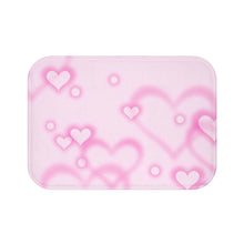Load image into Gallery viewer, Microfiber Light Pink Hearts Bath Mat