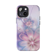 Load image into Gallery viewer, Lavender & light pink flower pearl Tough iPhone Cases