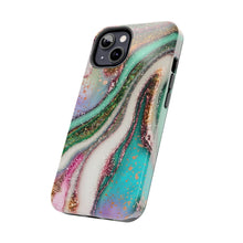 Load image into Gallery viewer, Glitter Marble, Gloss Tough iPhone Cases