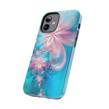 Load image into Gallery viewer, Pink & Blue fairy Flowers Tough iPhone Cases