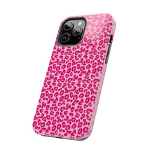Load image into Gallery viewer, Hot pink leopard print Tough iPhone Cases