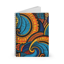 Load image into Gallery viewer, Ankara Print Spiral Notebook - Ruled Line