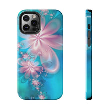 Load image into Gallery viewer, Pink & Blue fairy Flowers Tough iPhone Cases