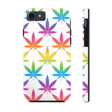 Load image into Gallery viewer, Rainbow Weed Leaf Tough iPhone Cases