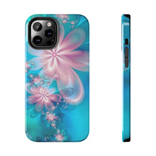 Load image into Gallery viewer, Pink & Blue fairy Flowers Tough iPhone Cases