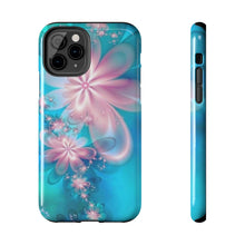 Load image into Gallery viewer, Pink & Blue fairy Flowers Tough iPhone Cases