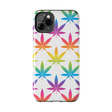 Load image into Gallery viewer, Rainbow Weed Leaf Tough iPhone Cases