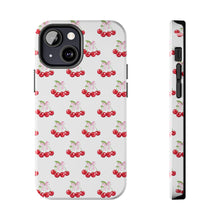 Load image into Gallery viewer, Bow of cherries white, Gloss Tough iPhone Case