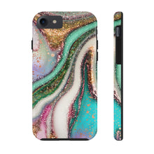 Load image into Gallery viewer, Glitter Marble, Gloss Tough iPhone Cases