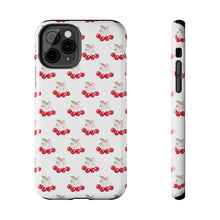 Load image into Gallery viewer, Bow of cherries white, Gloss Tough iPhone Case