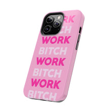 Load image into Gallery viewer, Work BTC Work , Pink Gloss Tough iPhone Cases