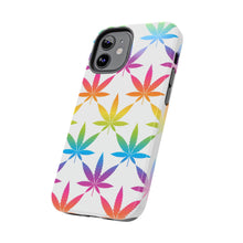 Load image into Gallery viewer, Rainbow Weed Leaf Tough iPhone Cases