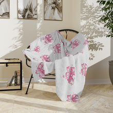 Load image into Gallery viewer, Pink bow White Plush Blanket